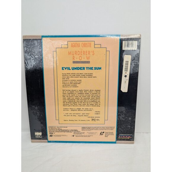 Agatha Christie The Murder's Row Collection Evil Under The Sun Laser Disc 1989 - Picture 9 of 9